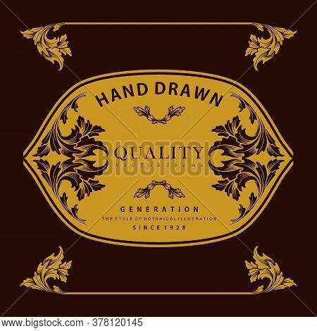 Label Border Carving Quality Vector For Your Businees