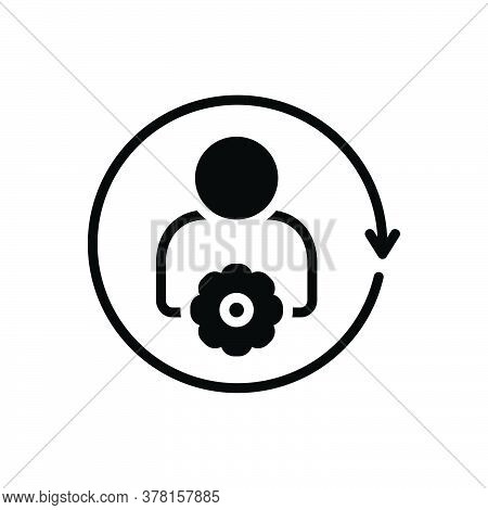 Black Solid Icon For Setting-flow-interface Usability App Application Creative Interface Setting Use