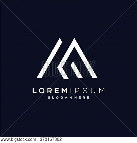 Unique Creative Simple Fashion Brands Black And White Am Ma A Initial Based Letter Icon Logo