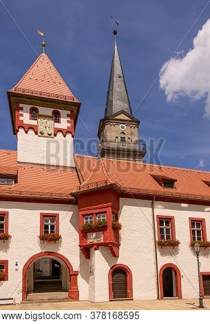 Townhall Of Marktredwitz In The Region Of Fichtel Mountains
