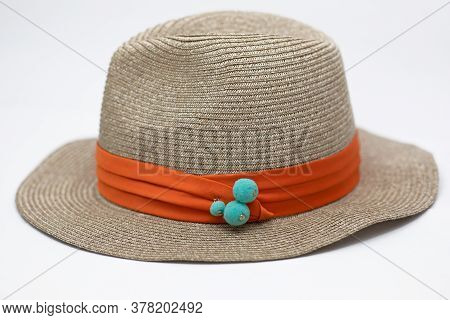 Hat. Women's Hat On A White Background