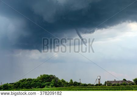 A Tornado Or Twister Is An Atmospheric Whirlwind That Occurs In A Cumulonimbus Thundercloud And Spre