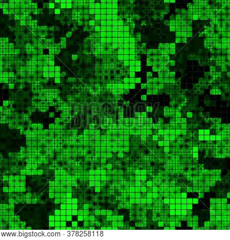 Military Camouflage Seamless Pattern. Urban Digital Pixel Style.