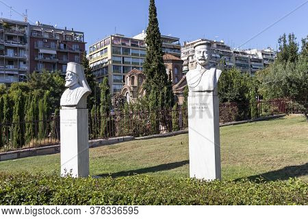 Thessaloniki, Greece - September 22, 2019: Ancient Byzantine Church Of Panagia Chalkeon In The Cente