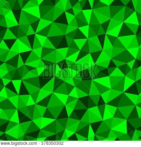 Abstract Multicolor Emerald Green Background. Vector Polygonal Design