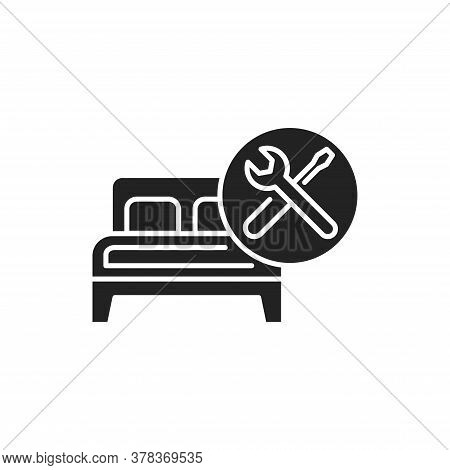 Furniture Assembly Black Glyph Icon. Handyman Services. Pictogram For Web Page, Mobile App, Promo. U
