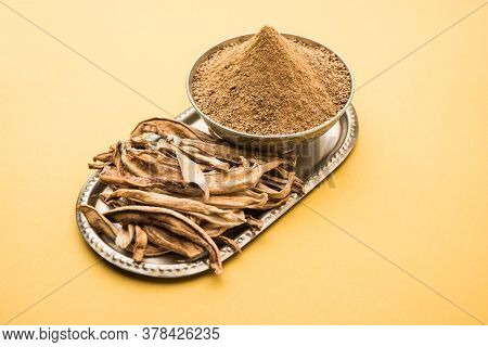 Dry Mango Powder Is An Indian Spice Amchoor With Raw Dried Fruit