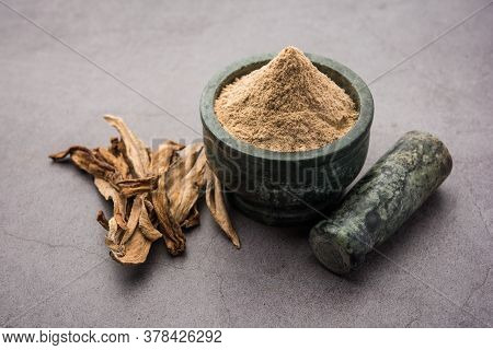 Dry Mango Powder Is An Indian Spice Amchoor With Raw Dried Fruit