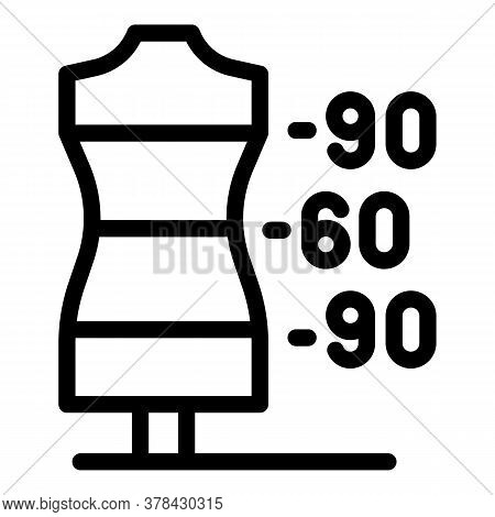 Ideal Dress Production Icon. Outline Ideal Dress Production Vector Icon For Web Design Isolated On W