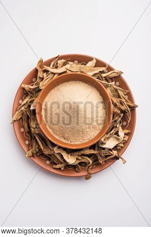 Dry Mango Powder Is An Indian Spice Amchoor With Raw Dried Fruit