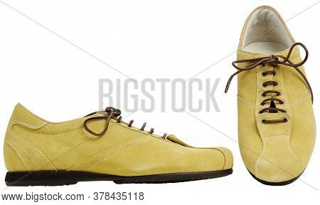 Male Boots With Laces Isolated On White