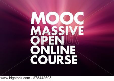Mooc - Massive Open Online Course Acronym, Business Concept Background