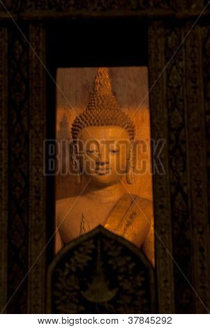 Ancient Buddha In Church .