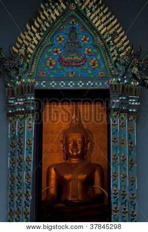 Ancient Buddha In Church .