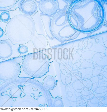 Indigo Shibori Textile. Denim Sky Pattern. Artistic Space Navy Print. Denim Navy Shibori Pattern. Co