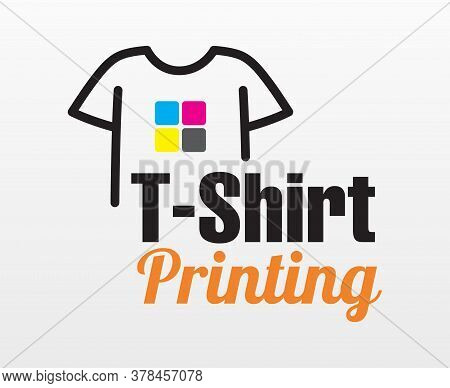 Abstract Modern Colored Vector Logo Template Of T-shirt Printing. For Typography, Print, Corporate I