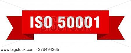 Iso 50001 Ribbon. Iso 50001 Isolated Band Sign. Iso 50001 Banner