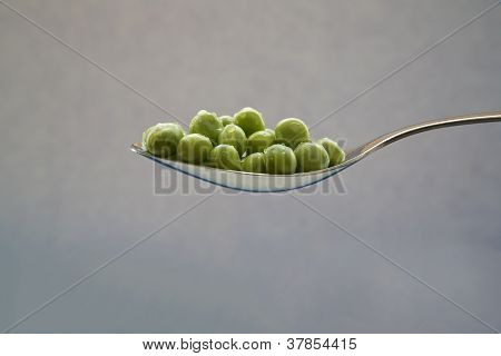 Guisantes verdes está listo para comer