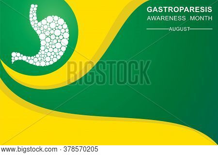 Vector Illustration Of Gastroparesis Awareness Month Observed In August