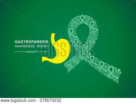 Vector Illustration Of Gastroparesis Awareness Month Observed In August