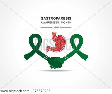 Vector Illustration Of Gastroparesis Awareness Month Observed In August