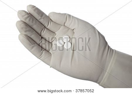 알 약 정제 의학 의료 손 장갑