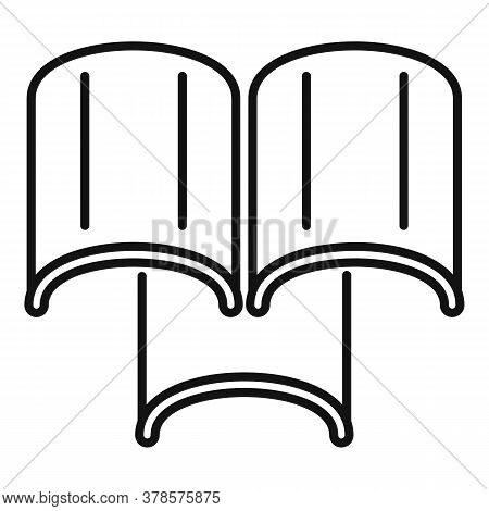 Roof Tiles Icon. Outline Roof Tiles Vector Icon For Web Design Isolated On White Background