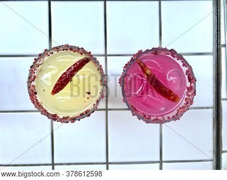Hot Spicy Lemonade With Chili Pepper, Spices And Pickle Juice Water With Chili Pepper And Turnip At 