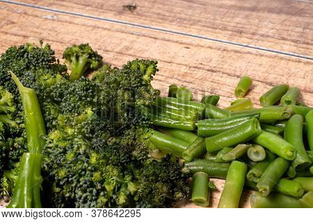 Broccoli And Asparagus. Keto Diet. Gluten Free Diet. Slimming With The Help Of Green Vegetables. The
