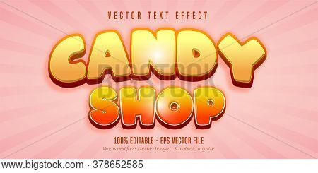 Candy Shop Text, Game Style Editable Text Effect