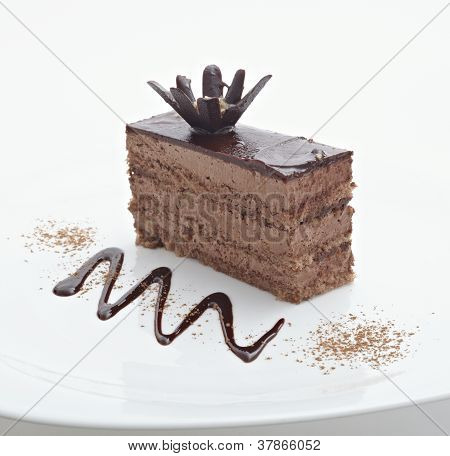 Torta al cioccolato cibo dolce