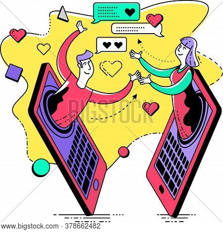 Cartoon Character Illustration For Web Design, Presentation, Infographic, Landing Page: It, Internet