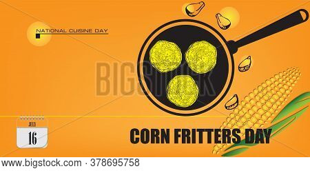 Post Card For Event July Day Corn Fritters Day