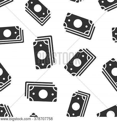 Money Currency Banknote Icon In Flat Style. Dollar Cash Vector Illustration On White Isolated Backgr
