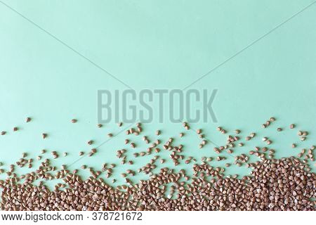 Buckwheat Grains. Legumes. Dry Legumes. Shooting Of Buckwheat Macro. Detailed Legumes