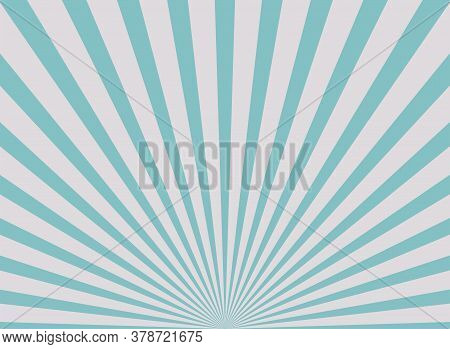 Sunlight Wide Horizontal Background. Blue And Greycolor Burst Background.