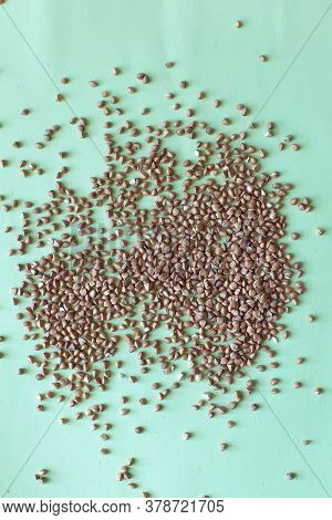 Buckwheat Grains. Legumes. Dry Legumes. Shooting Of Buckwheat Macro. Detailed Legumes