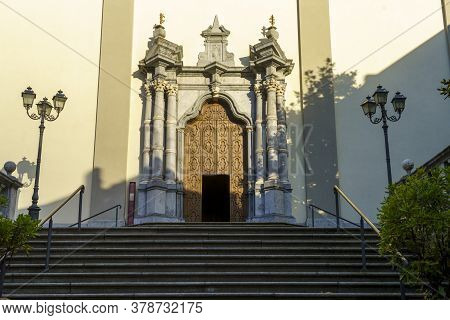 Breno, Brescia, Lombardy, Italy: Historic Town In The Oglio Valley. Church