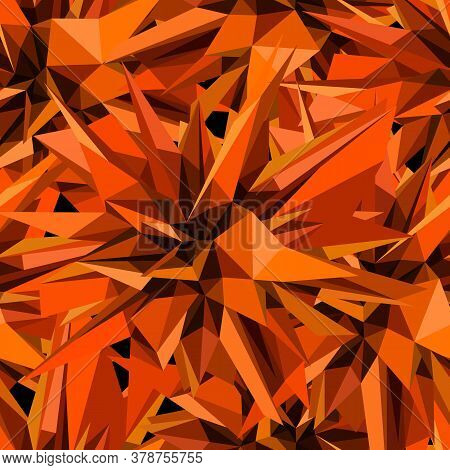 Abstract Geometric Asymmetric Triangle Seamless Pattern. Vector Background