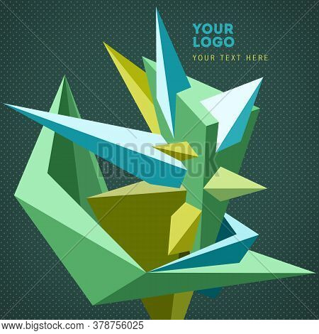 Abstract Geometric Modern Asymmetric Form Design. Vector Illustration