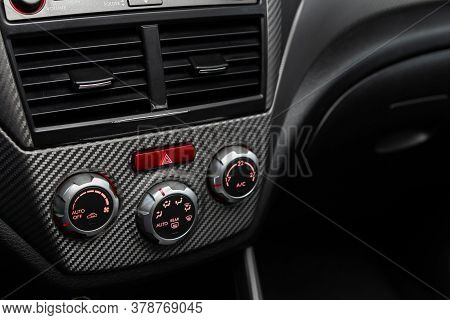 Novosibirsk/ Russia - June 23 2020: Subaru Forester, Close Up Of  Car Panel With The Air Conditionin