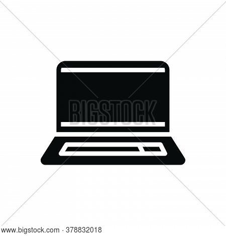 Black Solid Icon For Laptop Screen Display Device Programmatic Technology Digital Software Computer 