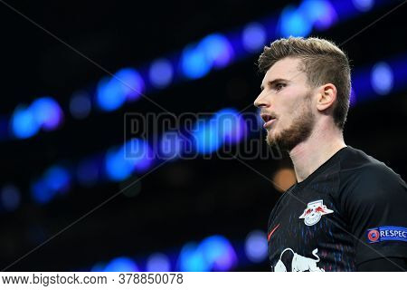 London, England - February 19, 2020: Timo Werner Of Leipzig Pictured During The First Leg Of The 201