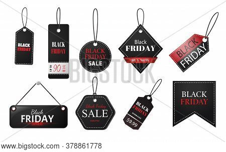 Black Friday Tag. Set Of Tags And Labels With Text For Black Friday Sales.