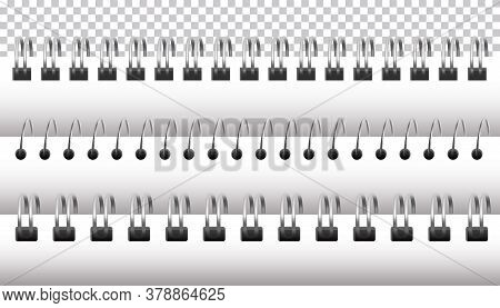 Iron Spirals For Notebook. Wired Spiral Steel Ring Bindings For Notebook Or Diary And Calendar Sheet