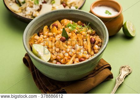 Tasty Sabudana Khichadi / Khichdi Is An Indian Dish Made From Soaked Sago Or tapioca Pearls