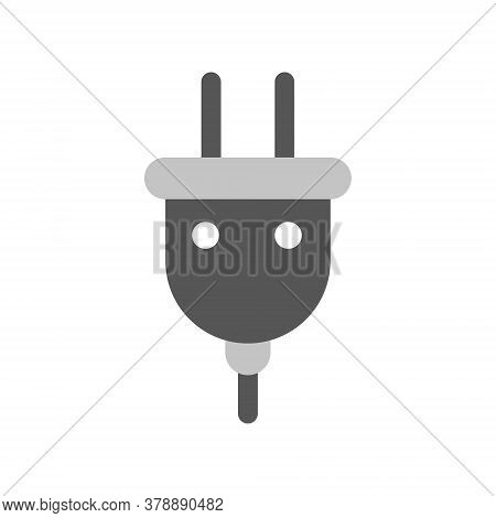 Electric Plug Icon On White Background. Stock Vector Illustration.