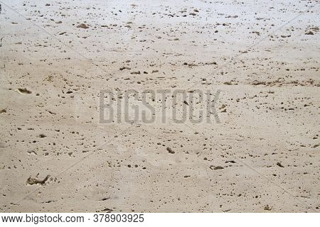 Natural Stone Pattern, Limestone Texture, Sandstone Wall Background. Weathered Blank Surface For Bac
