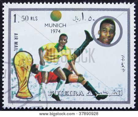 Postage stamp Fujeira 1972 Football Scene, Germany74