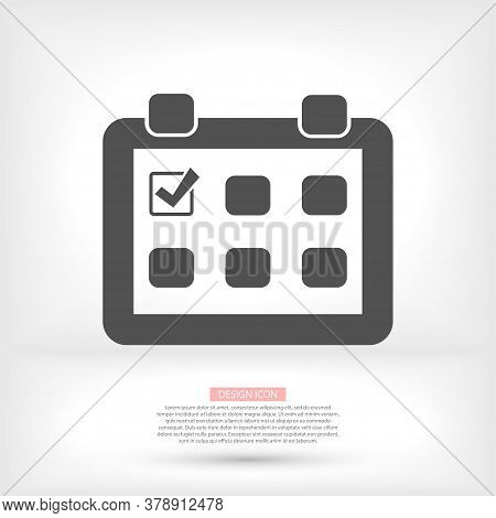 Calendar Vector Icon. Element Of Cyber Security For Mobile Concept And Web Apps Vector Icon. Thin Li